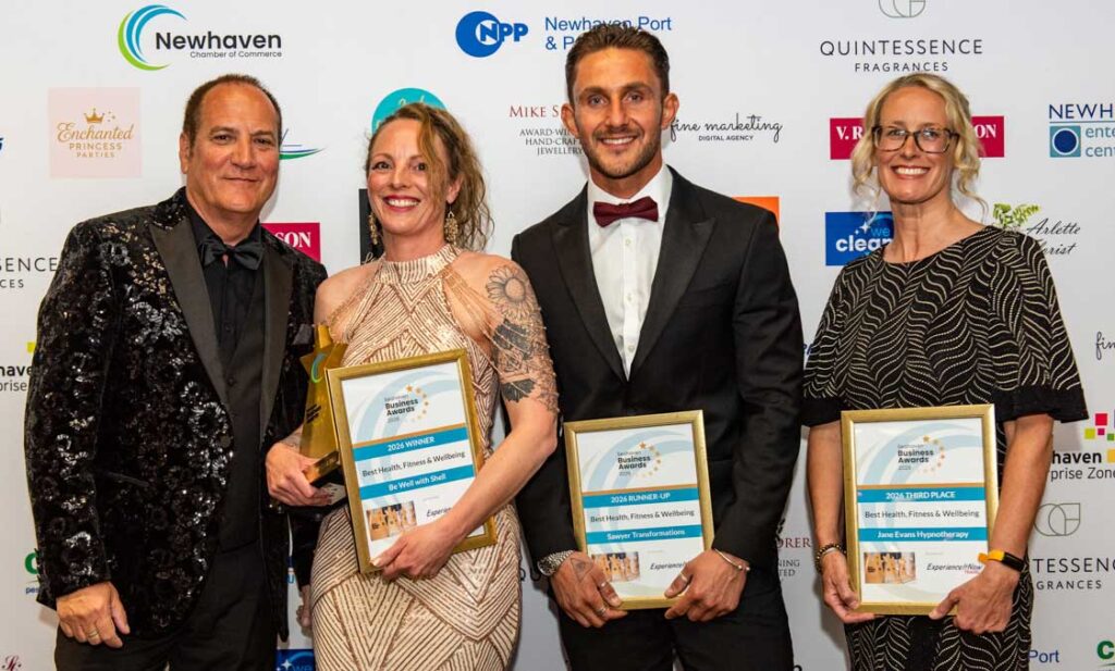 Seahaven Business Awards 2026 finalists and winner of the Best Health, Fitness and Wellbeing Award