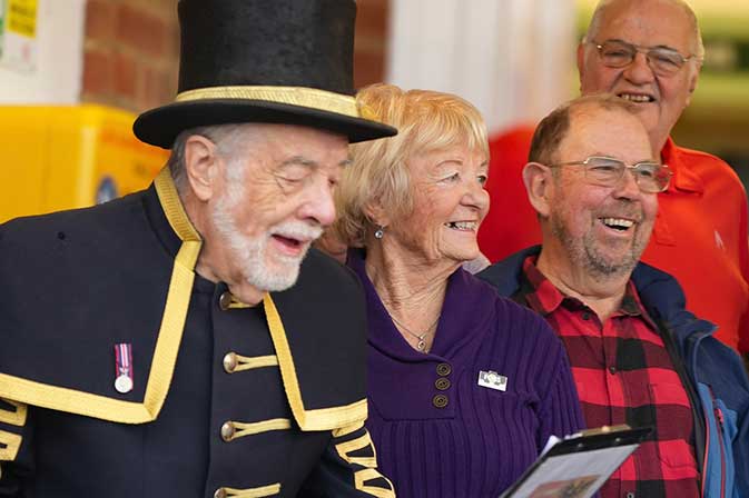 Friends of Bishopstone Station with Seaford Town Crier